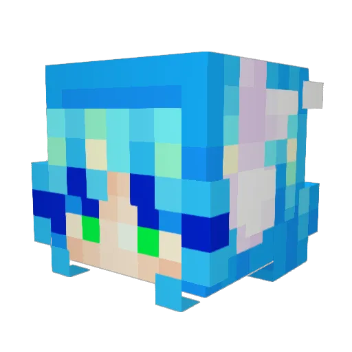scamscam Minecraft avatar head, 3D render