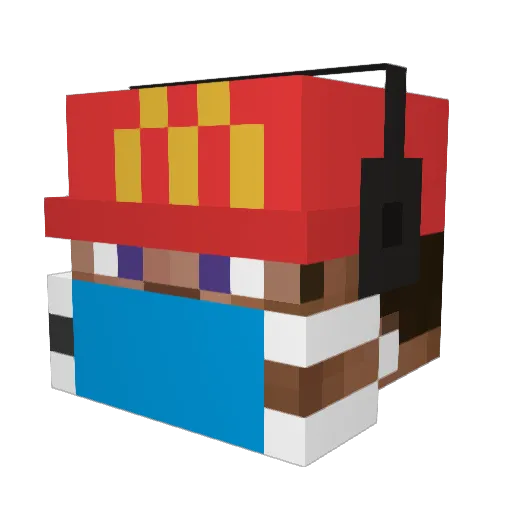 scamtan Minecraft avatar head, 3D render