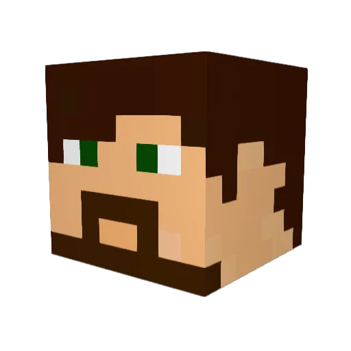 scandrew Minecraft avatar head, 3D render