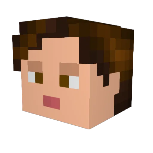 scanel102 Minecraft avatar head, 3D render