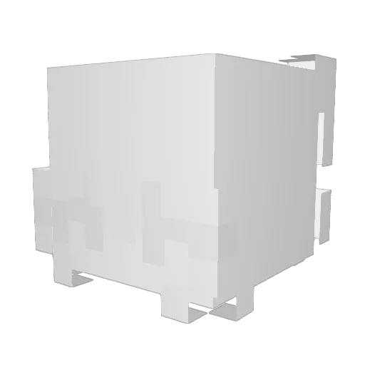 scapigliata Minecraft avatar head, 3D render