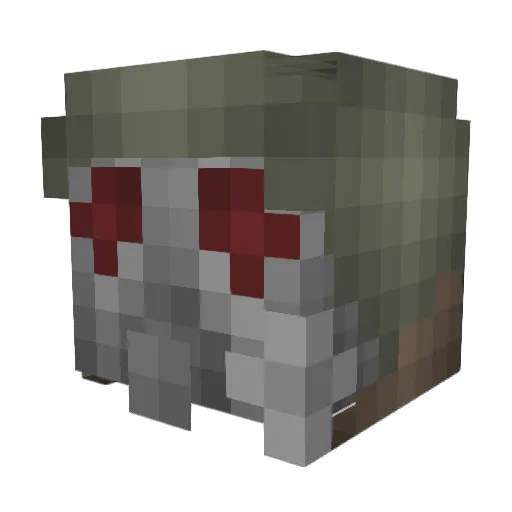 scar20k Minecraft avatar head, 3D render