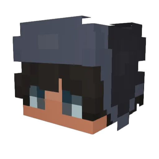 scarable Minecraft avatar head, 3D render