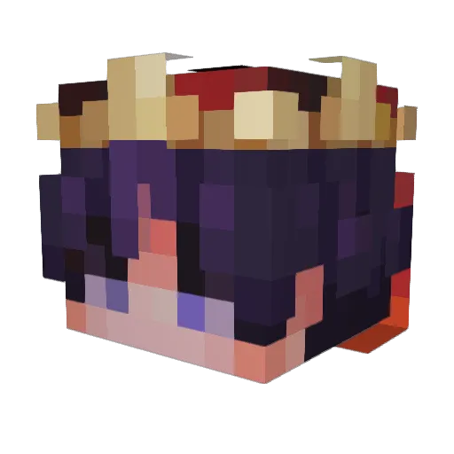 scaraboob Minecraft avatar head, 3D render