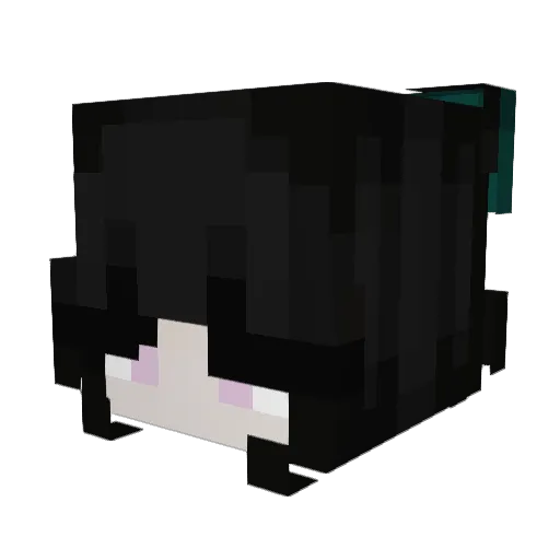 scarednconfused Minecraft avatar head, 3D render