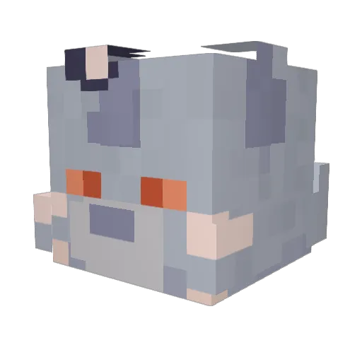 scarffish Minecraft avatar head, 3D render