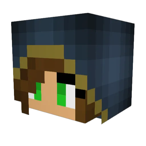 scarie_ Minecraft avatar head, 3D render