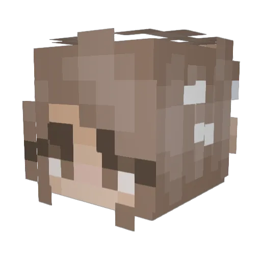 scarlcas Minecraft avatar head, 3D render
