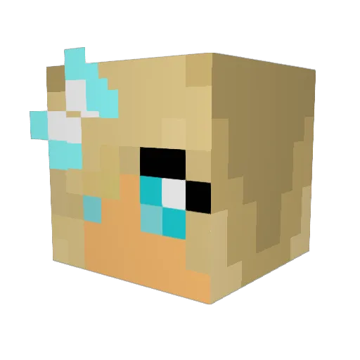 scarlet333 Minecraft avatar head, 3D render