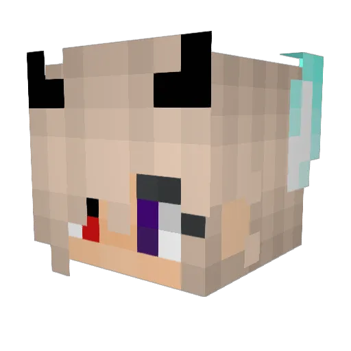 scarlet_darkness Minecraft avatar head, 3D render