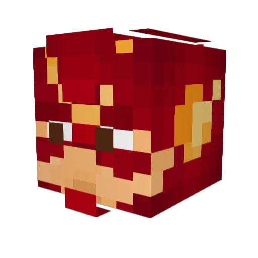 scarlet_speed01 Minecraft avatar head, 3D render