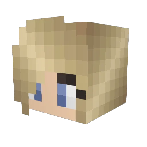 scarletfox12345 Minecraft avatar head, 3D render