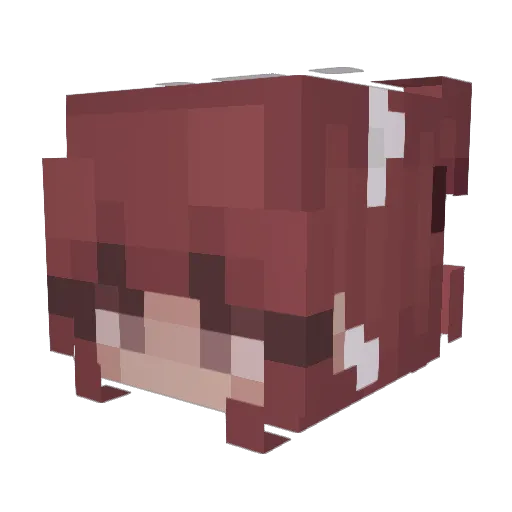 scarletmcrae Minecraft avatar head, 3D render