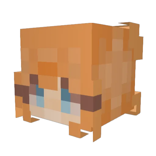 scarletpetal Minecraft avatar head, 3D render