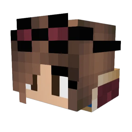 scarletquake Minecraft avatar head, 3D render