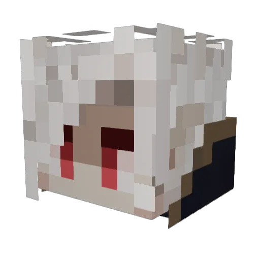 scarletrxse Minecraft avatar head, 3D render