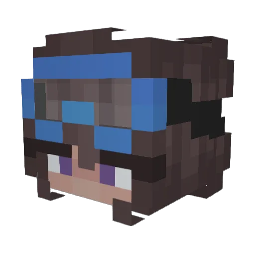 scarletvaloria Minecraft avatar head, 3D render