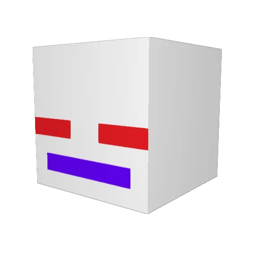 scarliar Minecraft avatar head, 3D render
