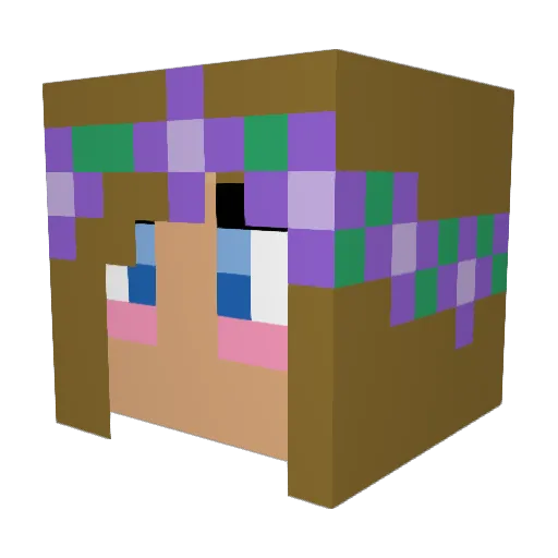 scarloowolf_exe Minecraft avatar head, 3D render