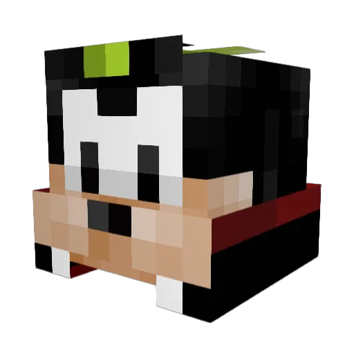 scars Minecraft avatar head, 3D render