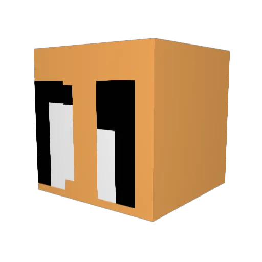 scarymanwithnom Minecraft avatar head, 3D render