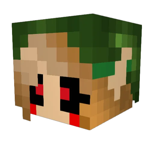 scarywillow Minecraft avatar head, 3D render