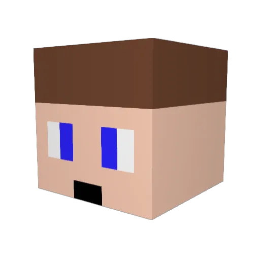 scass1269 Minecraft avatar head, 3D render