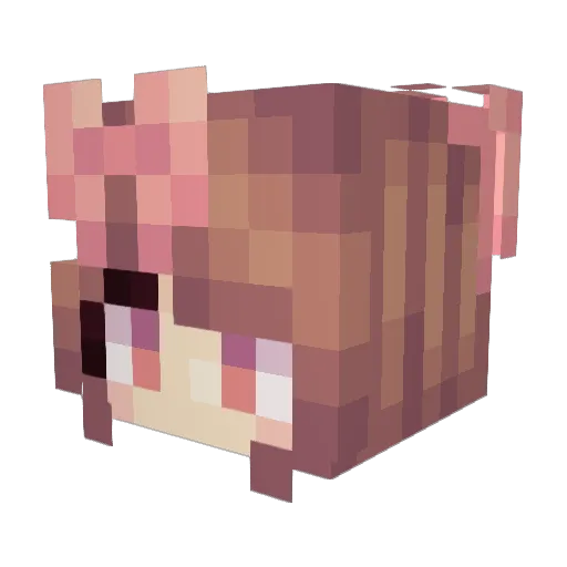 scbby Minecraft avatar head, 3D render