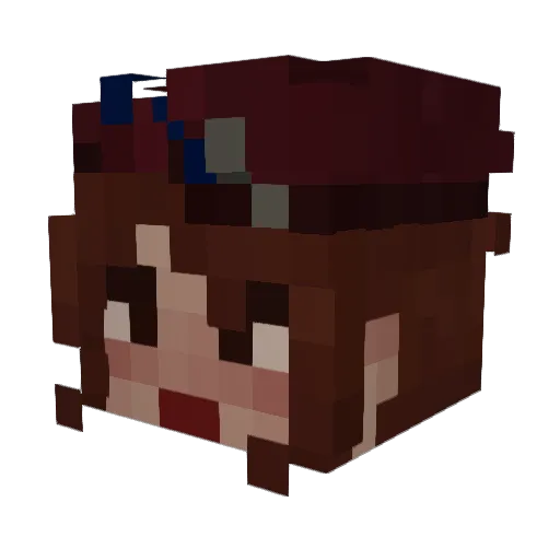 scciorces Minecraft avatar head, 3D render