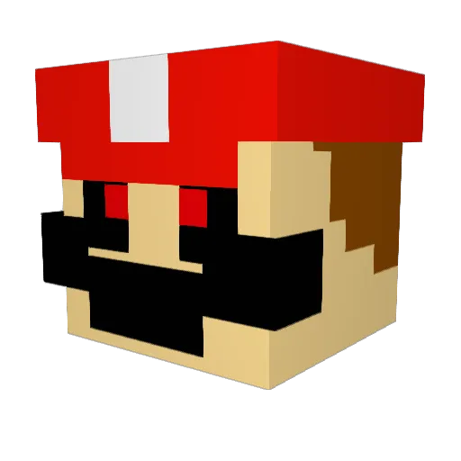 scenesocks Minecraft avatar head, 3D render