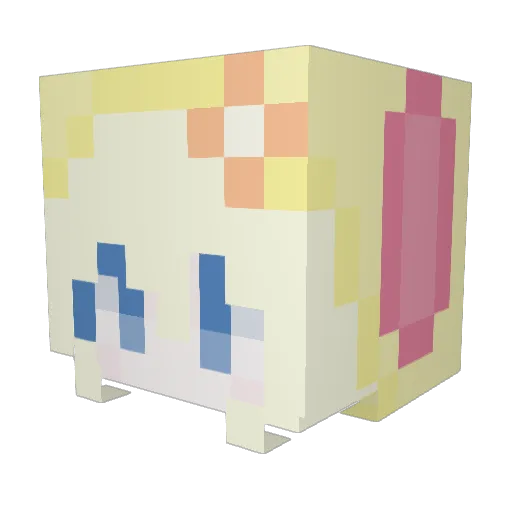 scenesong Minecraft avatar head, 3D render