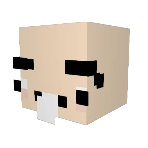 scenexpunk Minecraft avatar head, 3D render