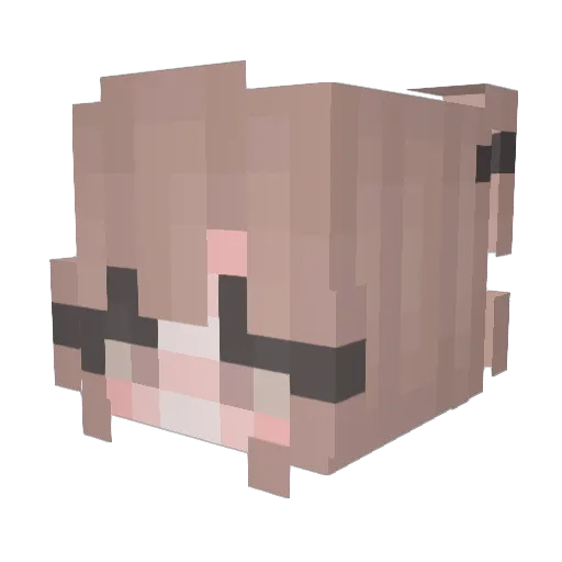 sceora Minecraft avatar head, 3D render