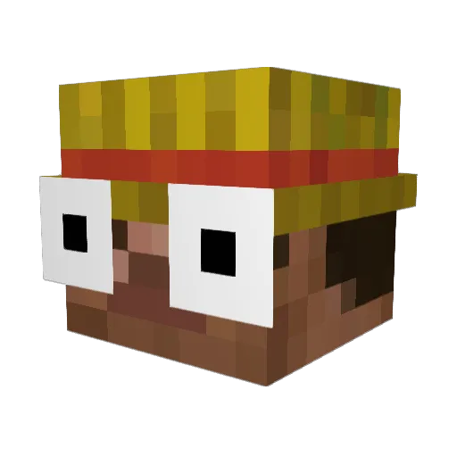 sceptyy Minecraft avatar head, 3D render
