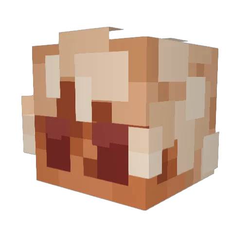 scervu Minecraft avatar head, 3D render