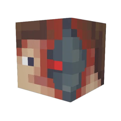 sch0les Minecraft avatar head, 3D render