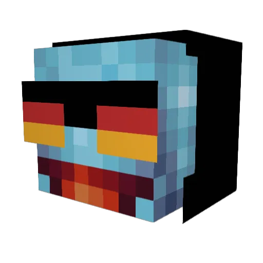 schMAXiggy Minecraft avatar head, 3D render