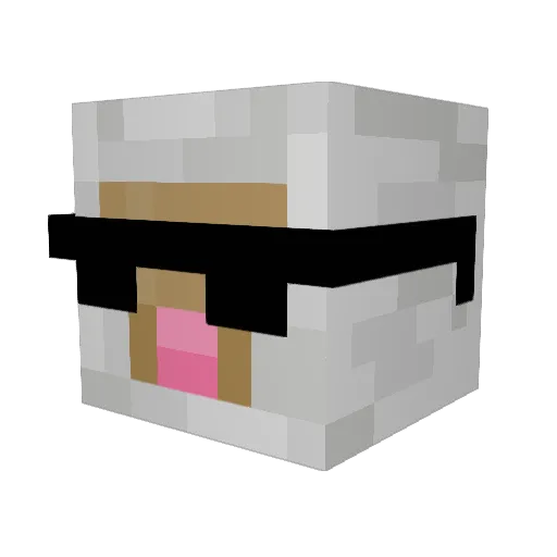 schaapman Minecraft avatar head, 3D render