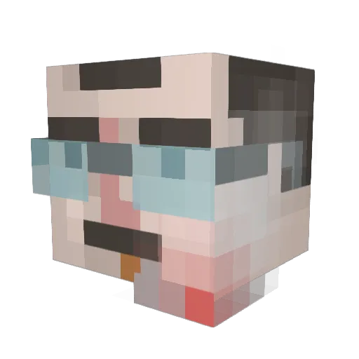 schachtschrauber Minecraft avatar head, 3D render