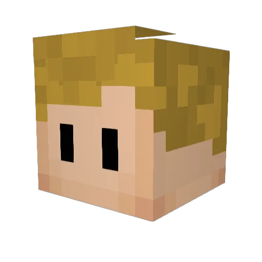 schakalak Minecraft avatar head, 3D render