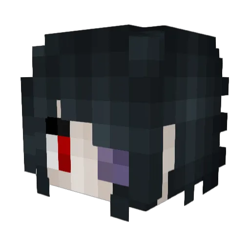 scharpness Minecraft avatar head, 3D render