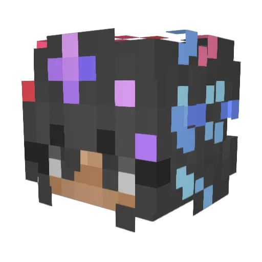 schattje Minecraft avatar head, 3D render