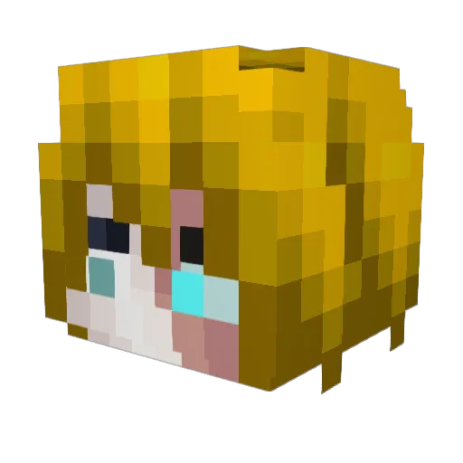 schibatsky Minecraft avatar head, 3D render