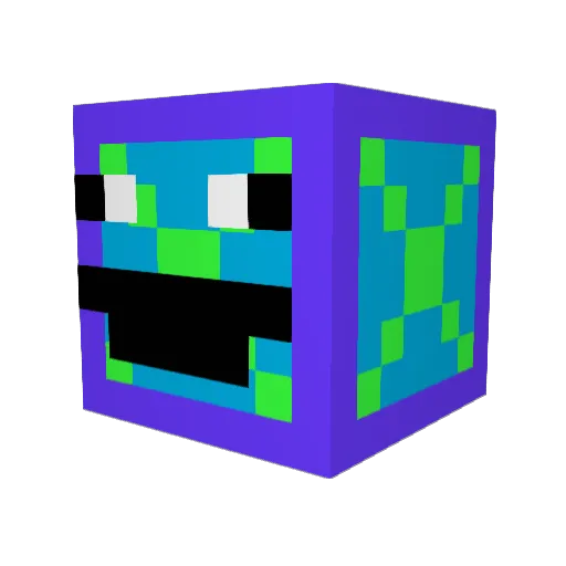 schickerly Minecraft avatar head, 3D render