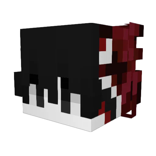 schizo2 Minecraft avatar head, 3D render