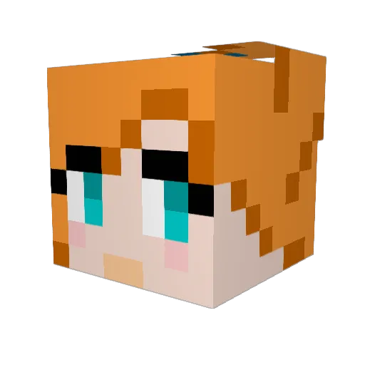 schlabberkeks Minecraft avatar head, 3D render