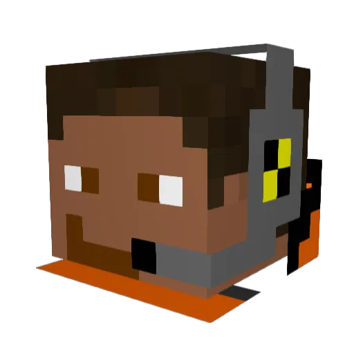 schlagzeugboy Minecraft avatar head, 3D render
