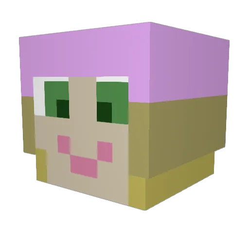 schlal01 Minecraft avatar head, 3D render