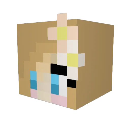 schlalom Minecraft avatar head, 3D render