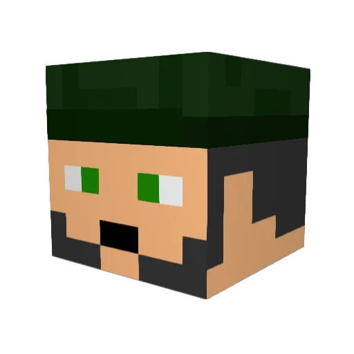schlenck Minecraft avatar head, 3D render